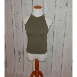 NEW American Eagle Juniors Large Army Green Mesh Sides Tank Top Shirt NWT 3541
